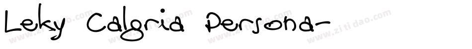 Leky Calgria Persona字体转换